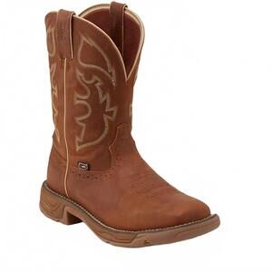 NEW JUSTIN BOOTS men's rush waterproof boots in saddle tan